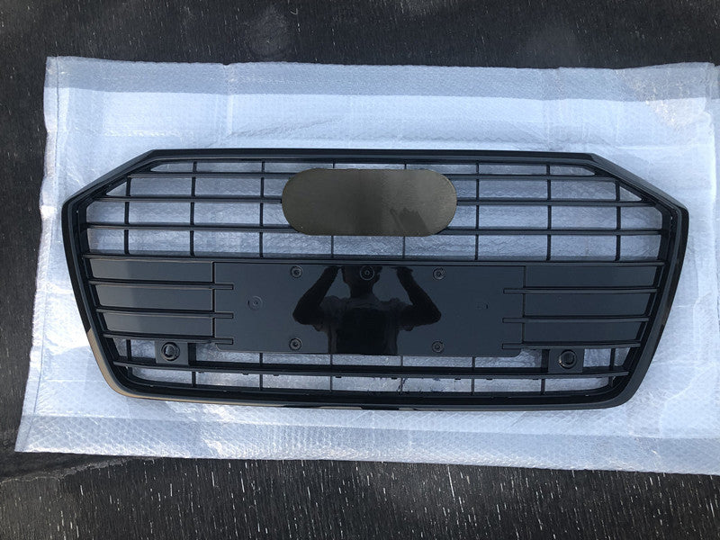 Front Bumper Grille Fit for Audi A6 RS6 S6 2019-2024 Front bumper Grill grille Gloss Black