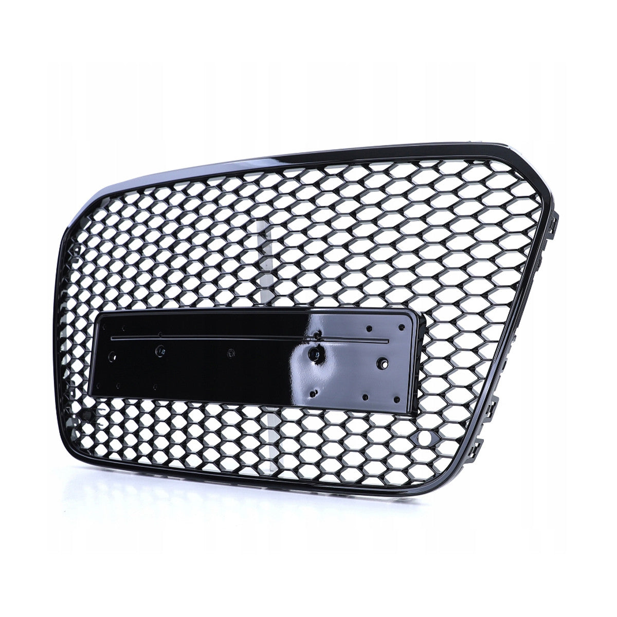 Bumper Grille Fit for A D A6 2012-2015 Honeycomb Grille with Gloss Black Body No Emblem