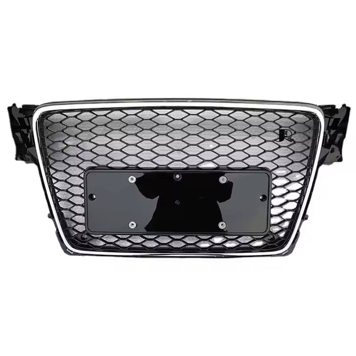 Chrome Bumper Grille Fit For A D A4 2009-2012 Honeycomb Grille with Gloss Black Body No Emblem