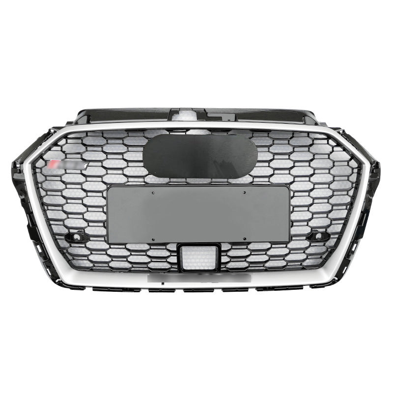 RS3 Chrome Bumper Grille Fit for 2017-2020 A3 8V S3 Mesh Honeycomb Front Bumper Grille RS3 Style