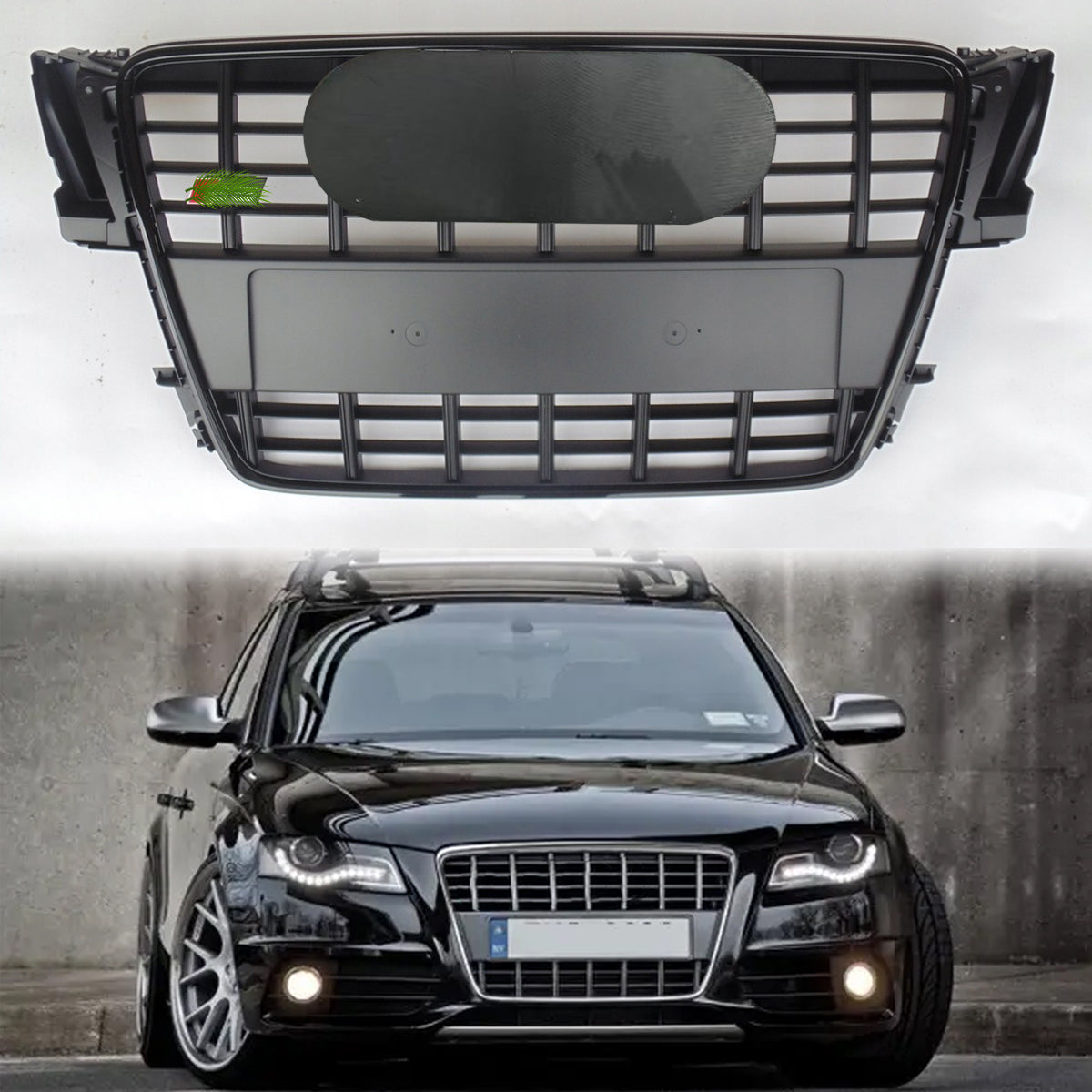 Bumper Grille Fit For A D A4 2009-2012 Grill grille with Matt Black Body