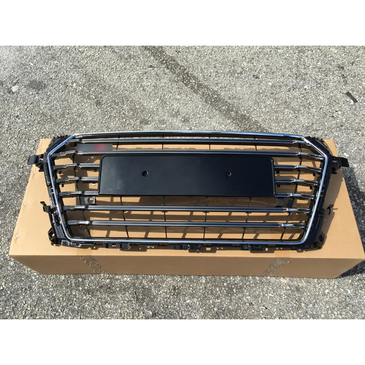 Chrome Bumper Grille Fit for A D A4 2013-2016 Grill grille with Gloss Black Body No Emblem