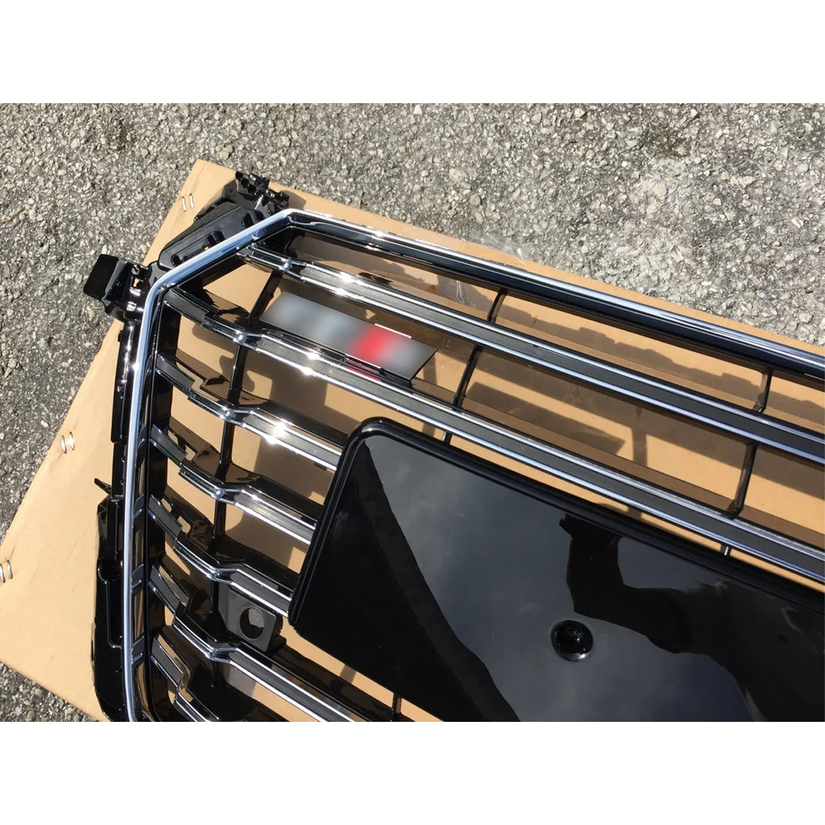 Chrome Bumper Grille Fit for A D A4 2013-2016 Grill grille with Gloss Black Body No Emblem