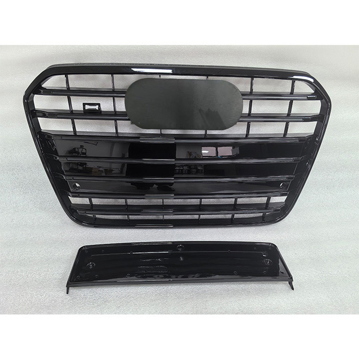 Bumper Grille Fit for A D A6 2012-2015 Grill Grille with Gloss Black Body