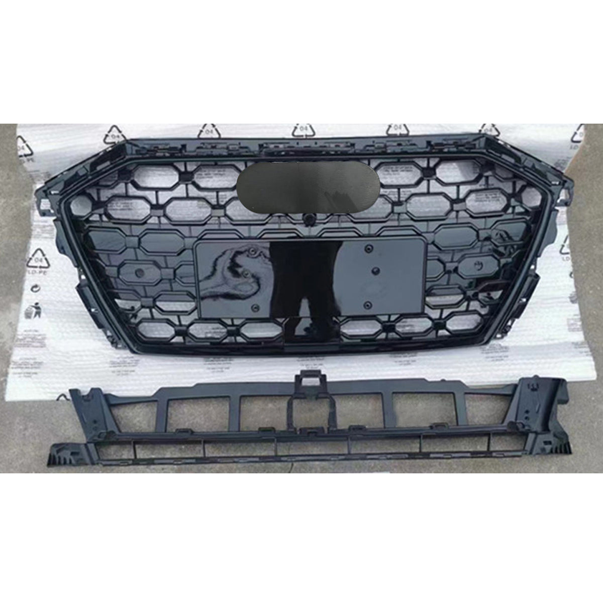 RS3 Style Black Honeycomb Front bumper Grille Fit for A3 S3 2021-2023