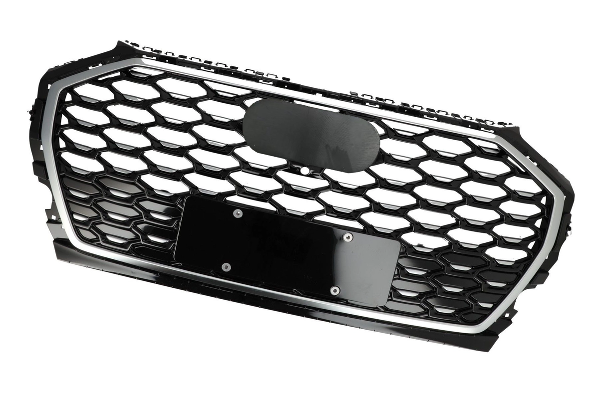 Chrome Bumper Grille Fit for AD Q5 SQ5 B9.5 2021-2022 Mesh Honeycomb Front Bumper Grille