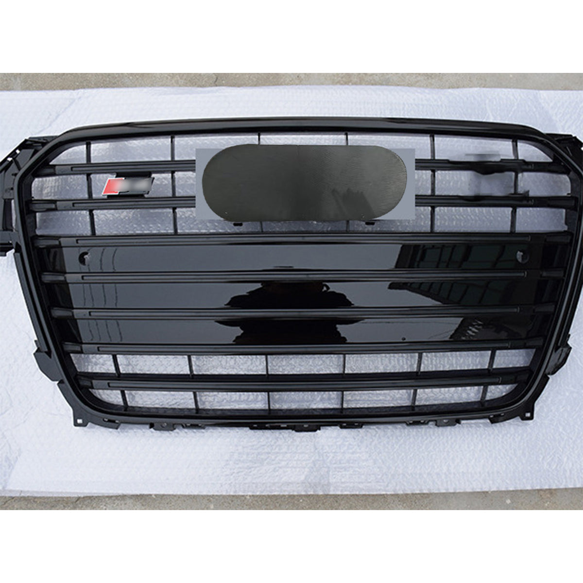 Front Bumper Grille Fit for A1 S1 2011-2015 Update to RS1 Grill Bumper Grille Gloss Black