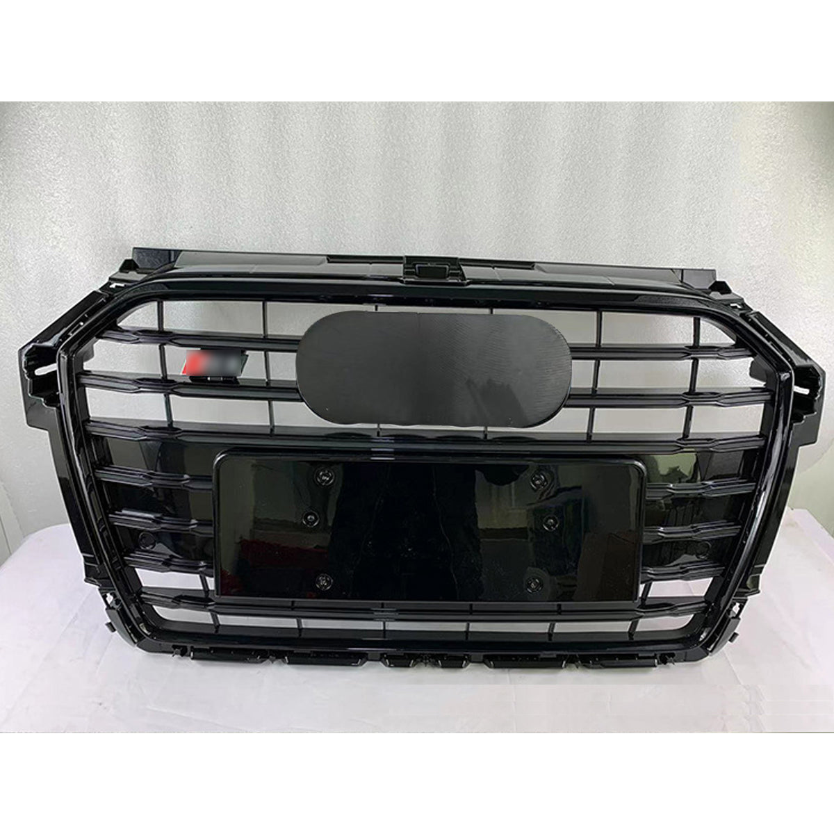Front Bumper Grille Fit for A1 S1 2016-2018 Gloss Black Grill Bumper Grille