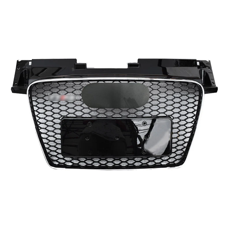 Chrome Bumper Grille Fit for AD TT TTRS 2007-2014 Mesh Honeycomb Gloss Black