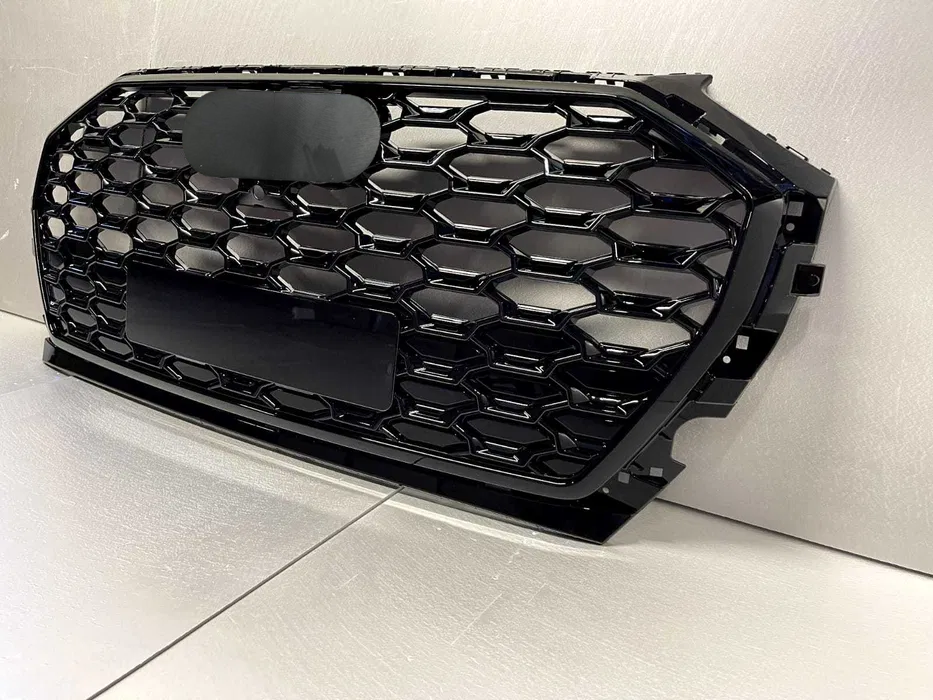 Front Bumper Grille Fit for AD Q5 SQ5 B9.5 2021-2022 Mesh Honeycomb Front Bumper Grille Gloss Black