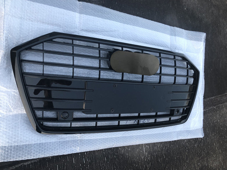 Front Bumper Grille Fit for Audi A6 RS6 S6 2019-2024 Front bumper Grill grille Gloss Black