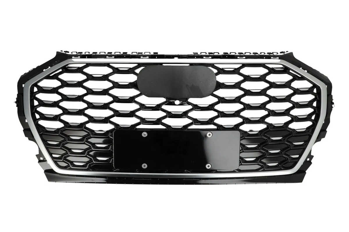 Chrome Bumper Grille Fit for AD Q5 SQ5 B9.5 2021-2022 Mesh Honeycomb Front Bumper Grille