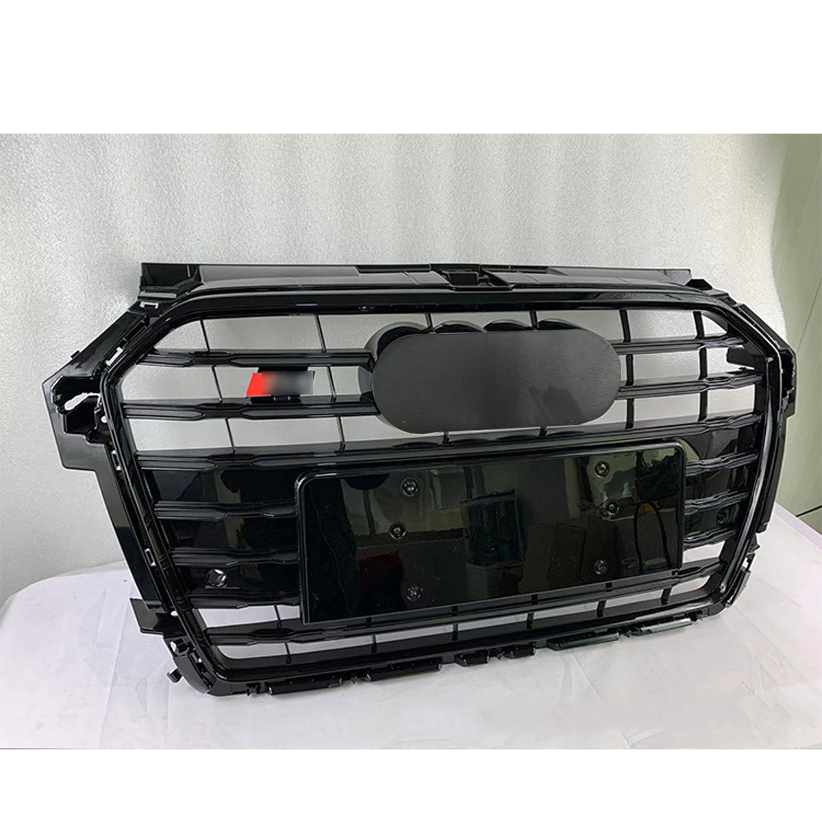 Front Bumper Grille Fit for A1 S1 2016-2018 Gloss Black Grill Bumper Grille
