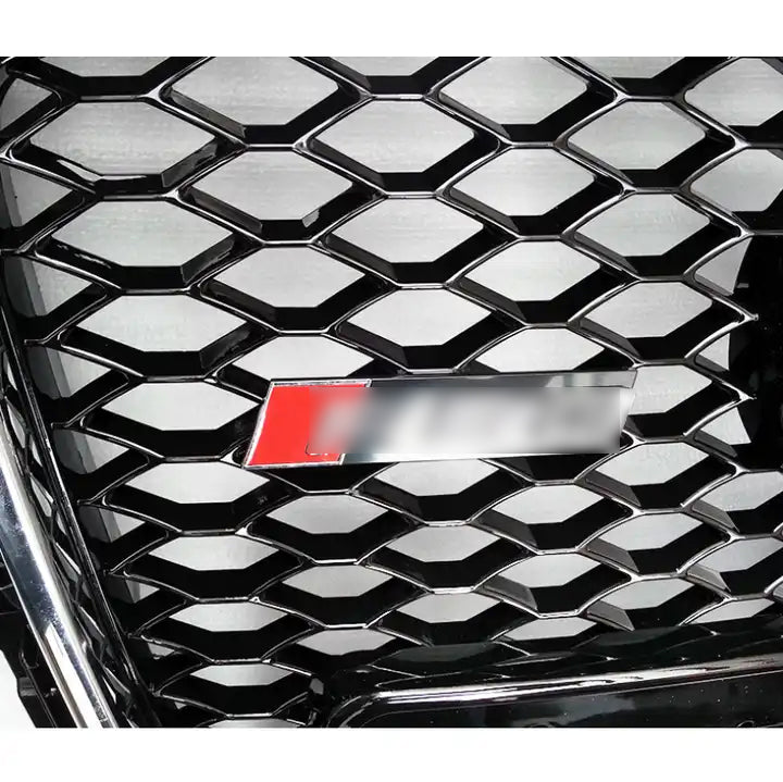 Bumper Grille Fit for 2008-2012 A3 8P Gloss Black Rs-Honeycomb Mesh Front Bumper Grille