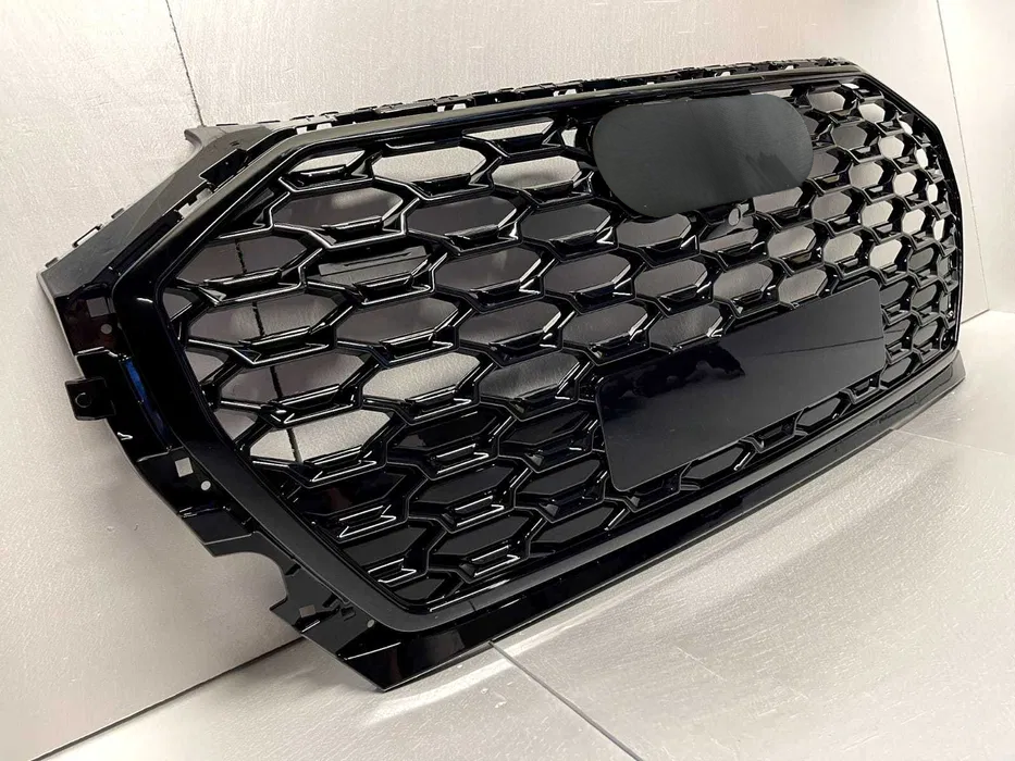 Front Bumper Grille Fit for AD Q5 SQ5 B9.5 2021-2022 Mesh Honeycomb Front Bumper Grille Gloss Black