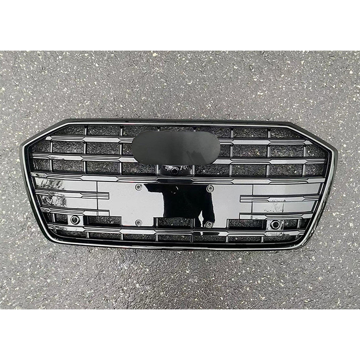 Front Bumper Grille Fit for AD A6/A6L 2019-2024 Grill Grille Gloss Black