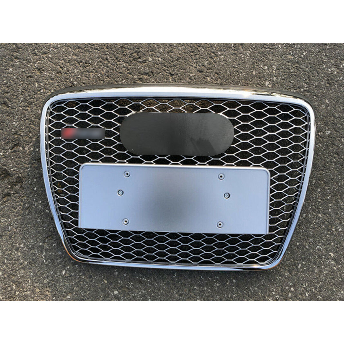 Chrome Bumper Grille Fit for A D A6 2005-2011 Honeycomb Grille with Full Chrome Body