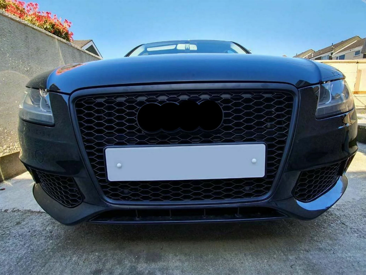Front Bumper Grille Fit For A D A4 2009-2012 Mesh Honeycomb grille