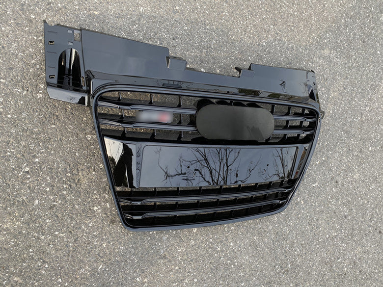 Front Bumper Grille Fit for AD TT TTRS 2007-2014 Grill Grille Gloss Black