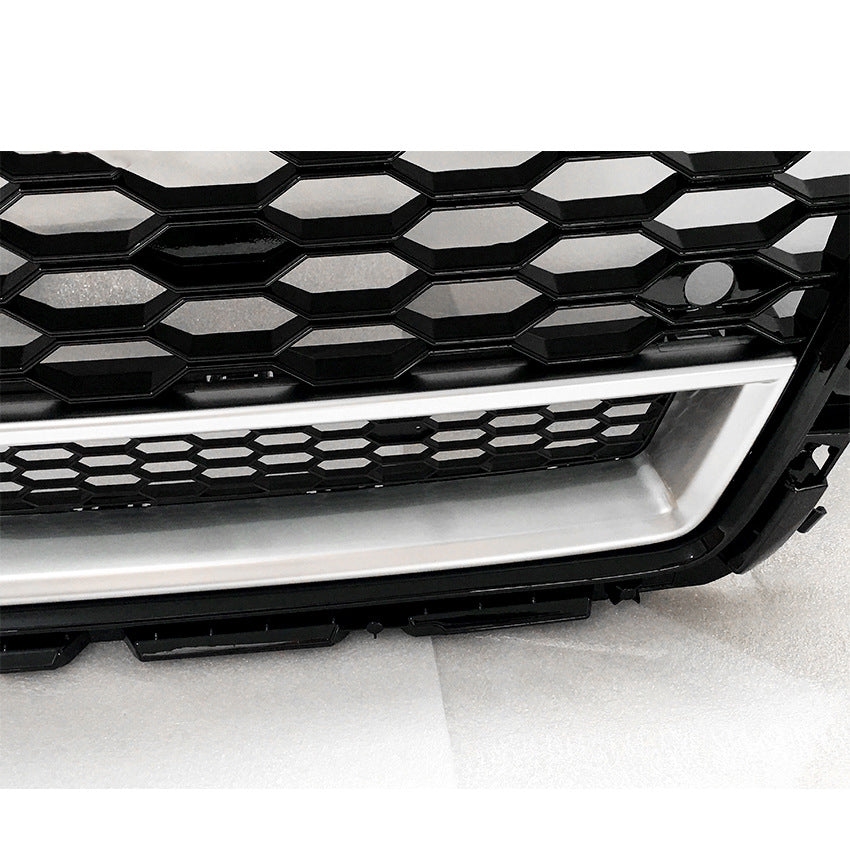 Front Bumper Grille Fit for A1 S1 2016-2018 Update to Quattro Mesh Honeycomb Bumper Grille