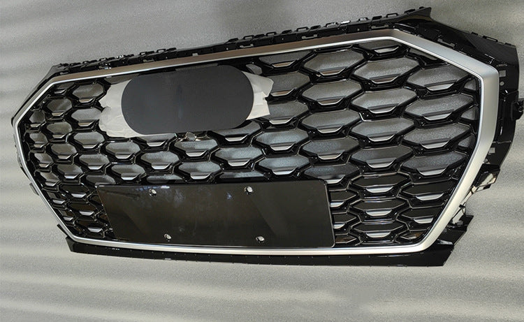 Chrome Bumper Grille Fit for AD Q5 SQ5 B9.5 2021-2022 Mesh Honeycomb Front Bumper Grille