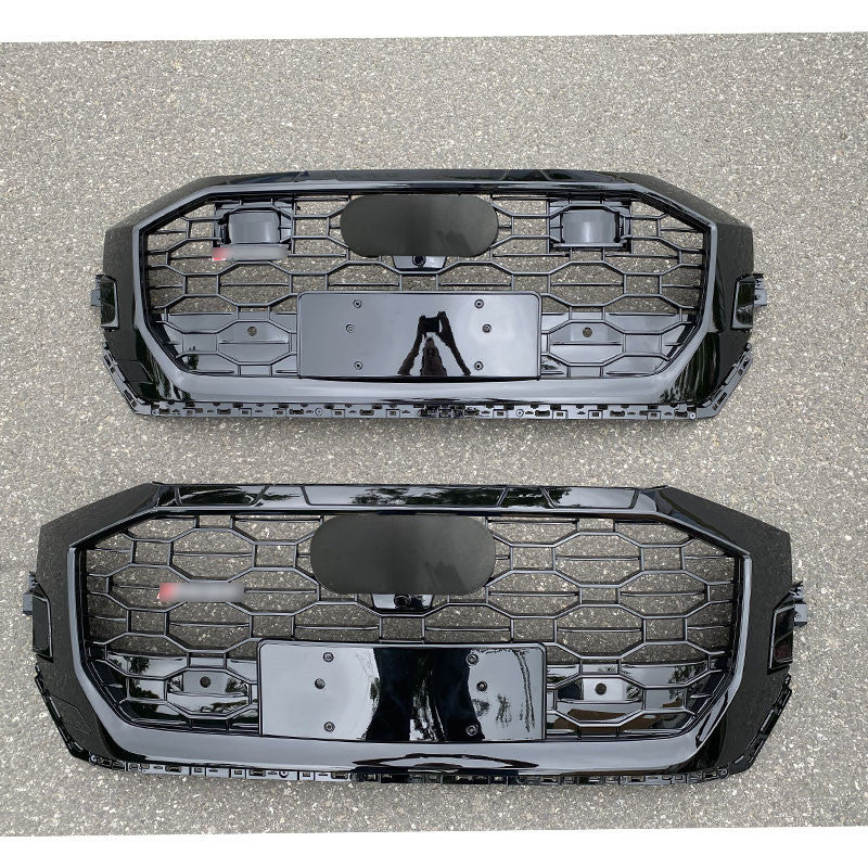 ACC Style Bumper Grille Fit for AD Q8 SQ8 2020-2023 Mesh Honeycomb Bumper Grille Gloss Black