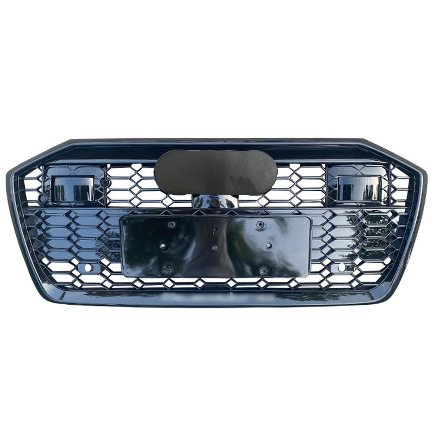 Front Bumper Grille Fit for Audi A6 RS6 S6 2019-2024 Front bumper Mesh Honeycomb grille with ACC Hole