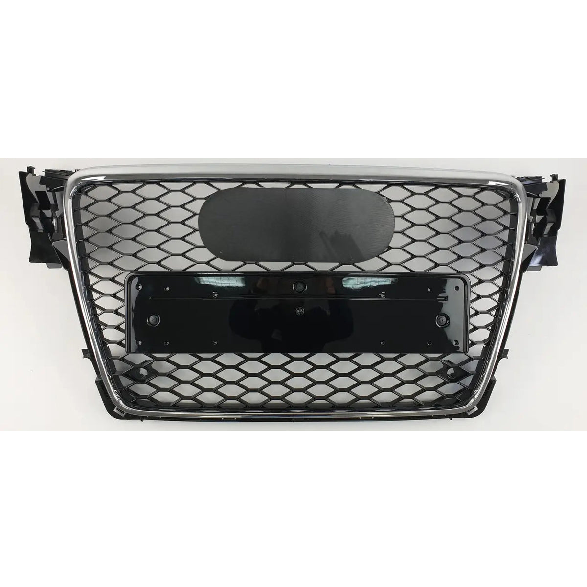 Chrome Bumper Grille Fit For A D A4 2009-2012 Honeycomb Grille with Gloss Black Body