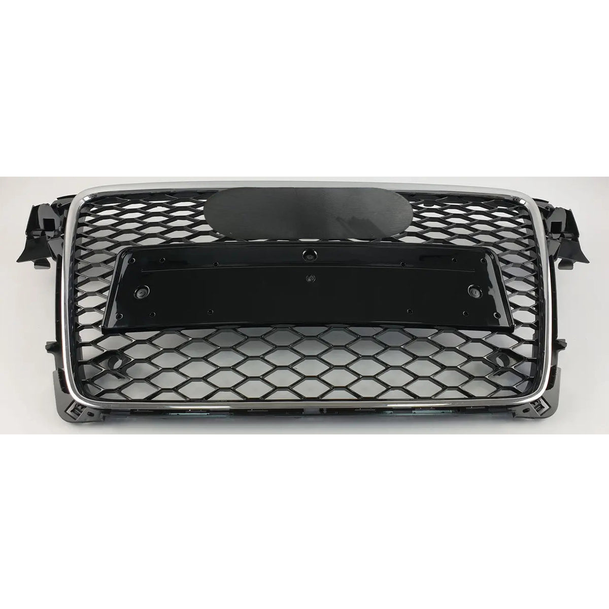 Chrome Bumper Grille Fit For A D A4 2009-2012 Honeycomb Grille with Gloss Black Body