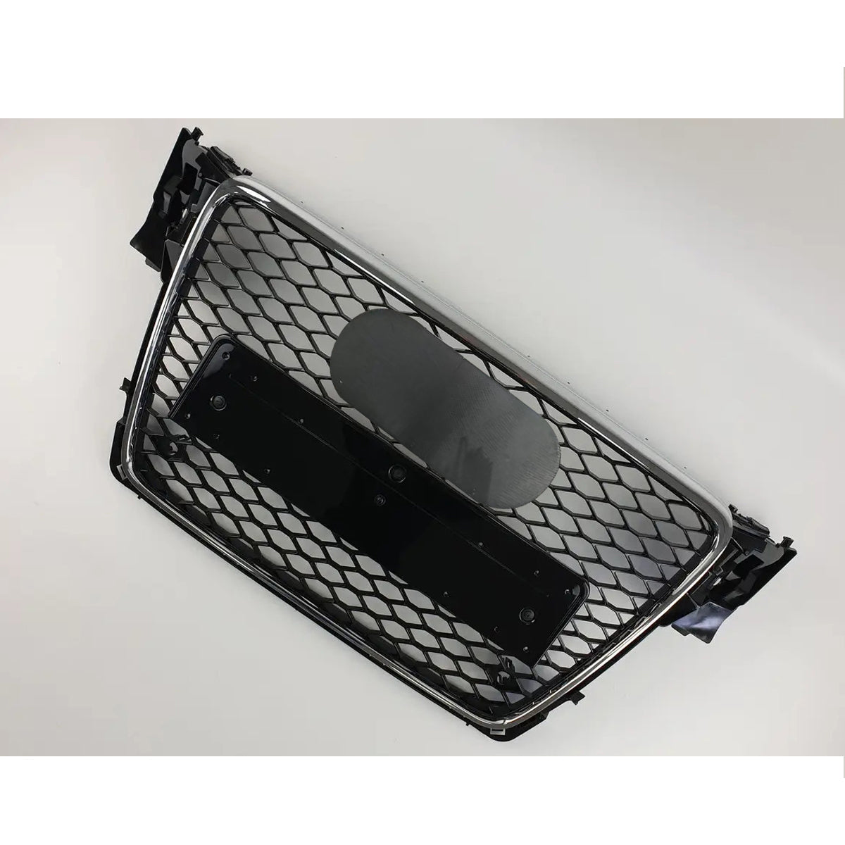 Chrome Bumper Grille Fit For A D A4 2009-2012 Honeycomb Grille with Gloss Black Body