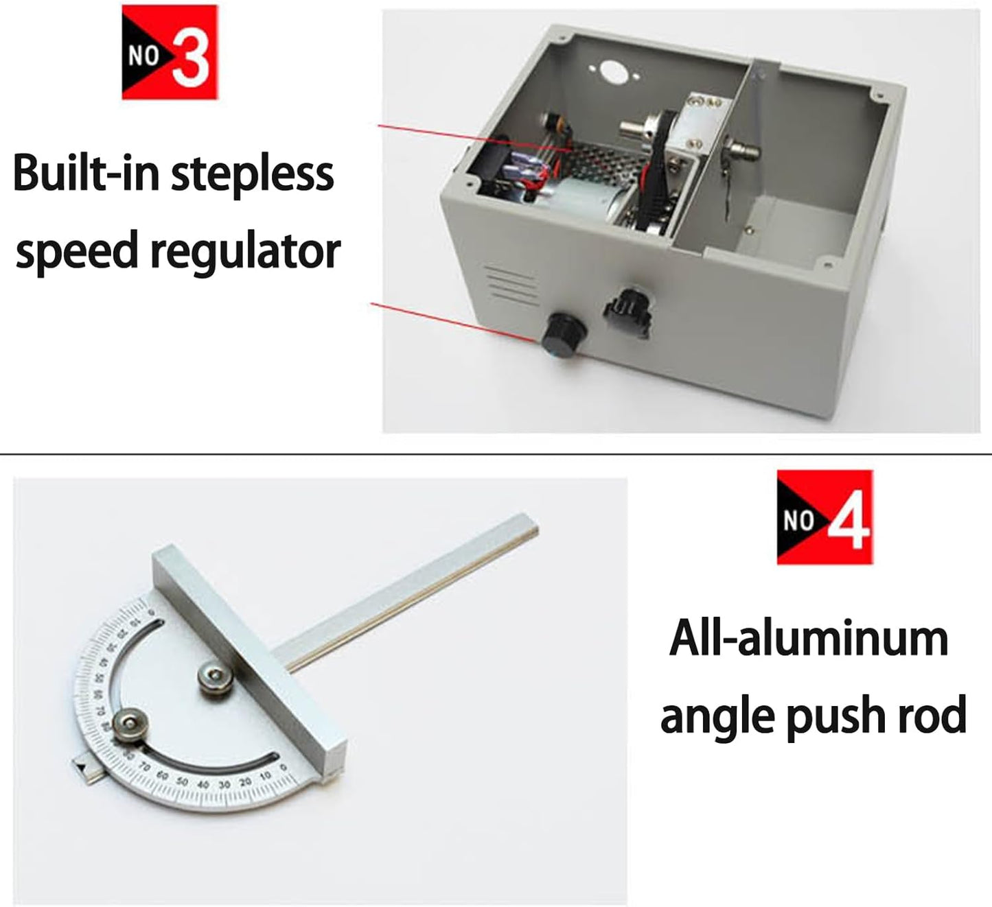 360W Mini Table Saw Dual Motor14000 RPM Mini Bench Cutting Machine 4 inch Blades Table Saw for DIY Cutting, Drilling, Polishing and Engraving