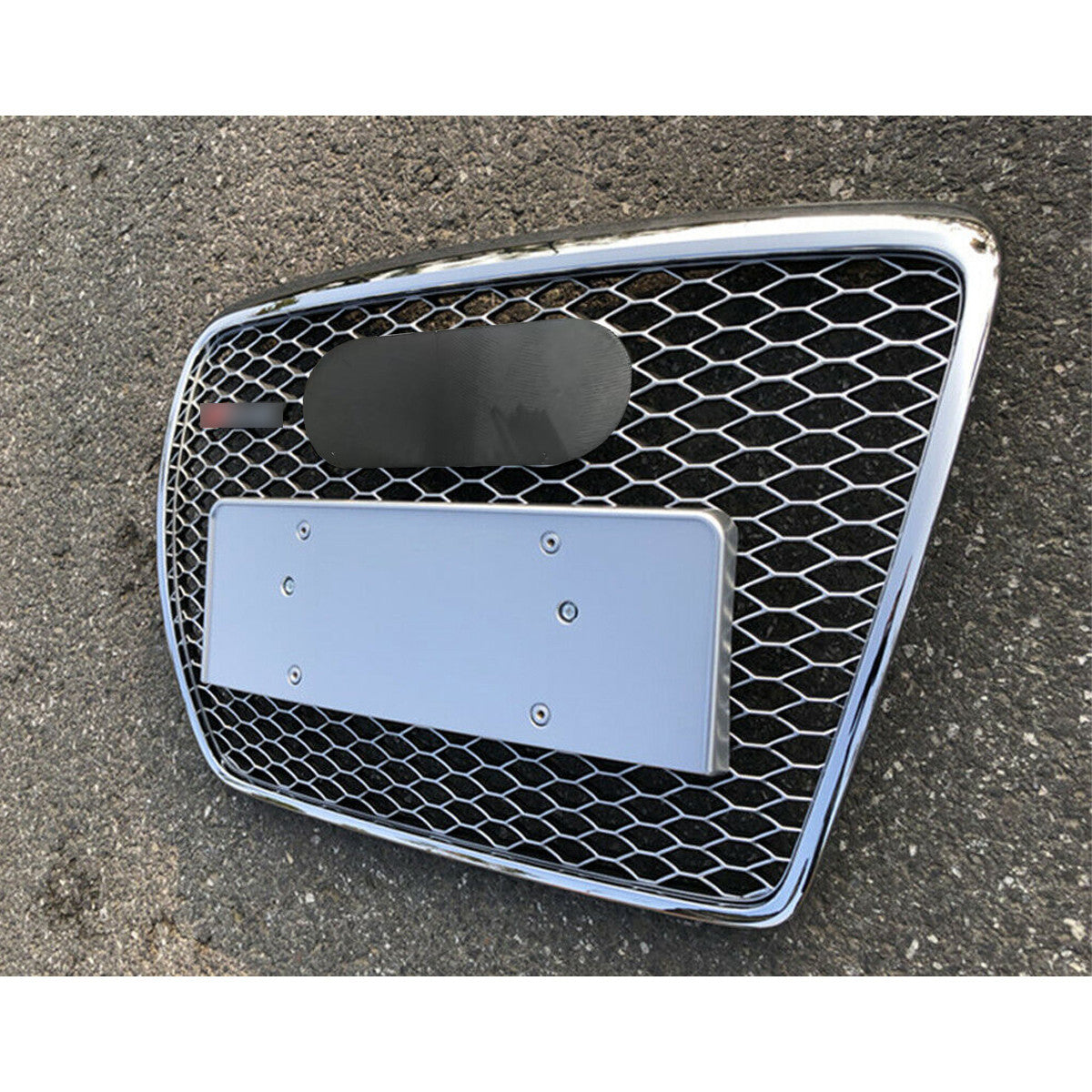 Chrome Bumper Grille Fit for A D A6 2005-2011 Honeycomb Grille with Full Chrome Body