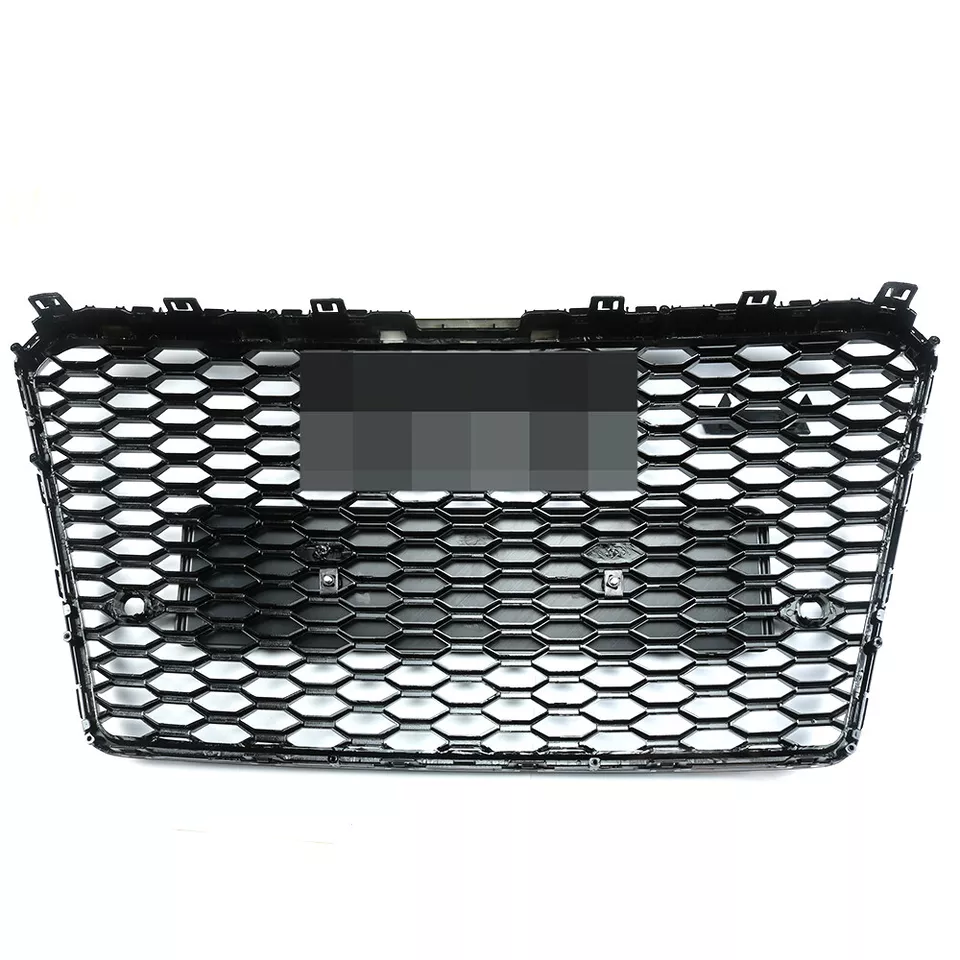 Front Bumper Grille Fit for A D A7 S7 C7 2012-2015 Mesh Honeycomb Grille Gloss Black
