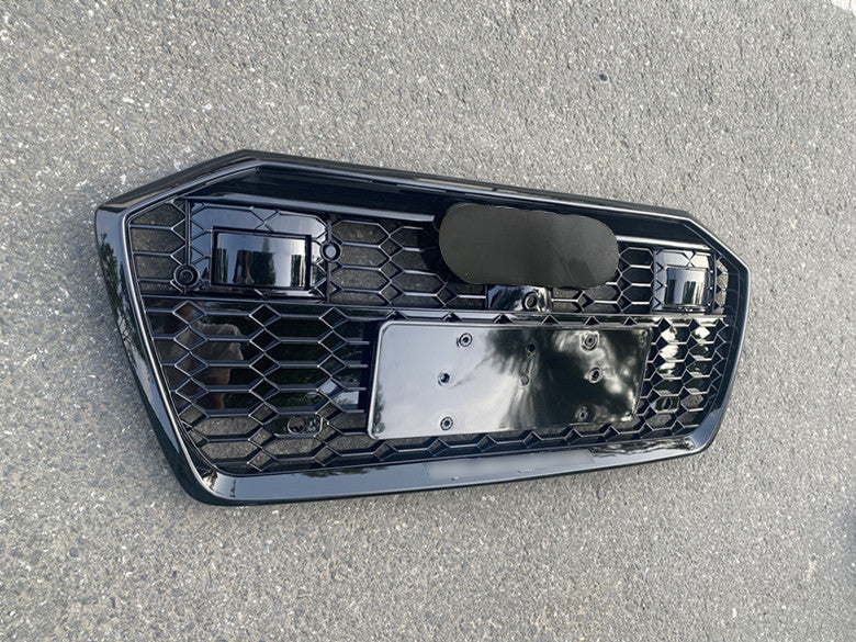 Front Bumper Grille Fit for Audi A6 RS6 S6 2019-2024 Front bumper Mesh Honeycomb grille with ACC Hole
