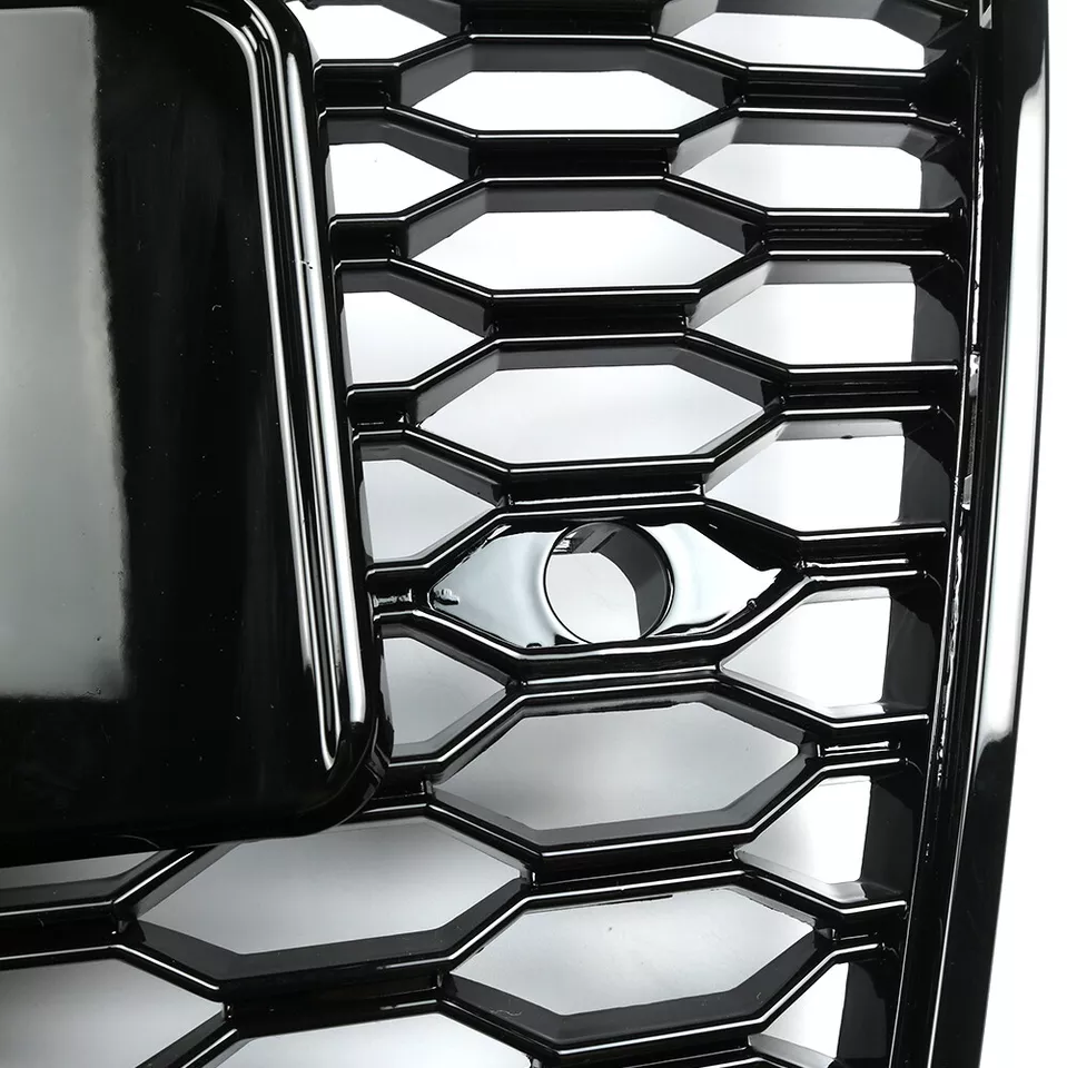 Front Bumper Grille Fit for A D A7 S7 C7 2012-2015 Mesh Honeycomb Grille Gloss Black