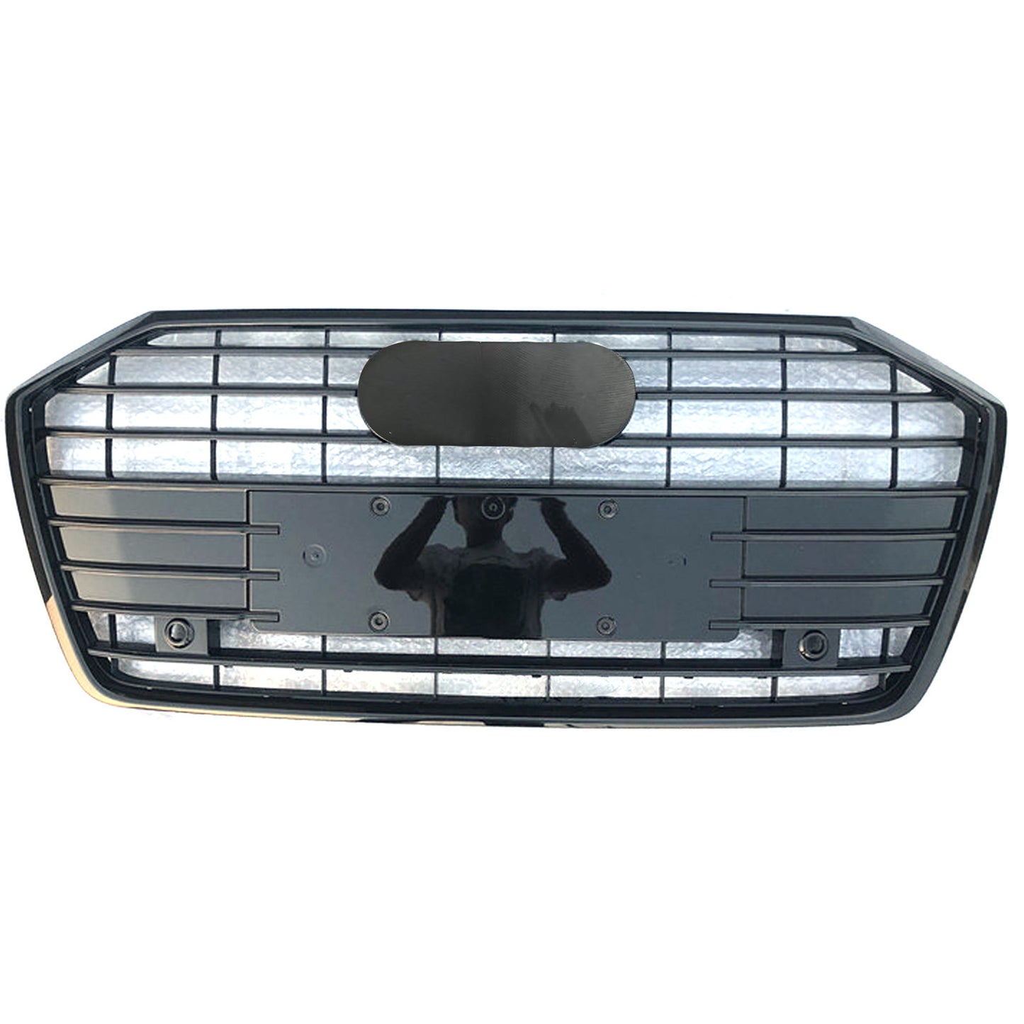 Front Bumper Grille Fit for Audi A6 RS6 S6 2019-2024 Front bumper Grill grille Gloss Black
