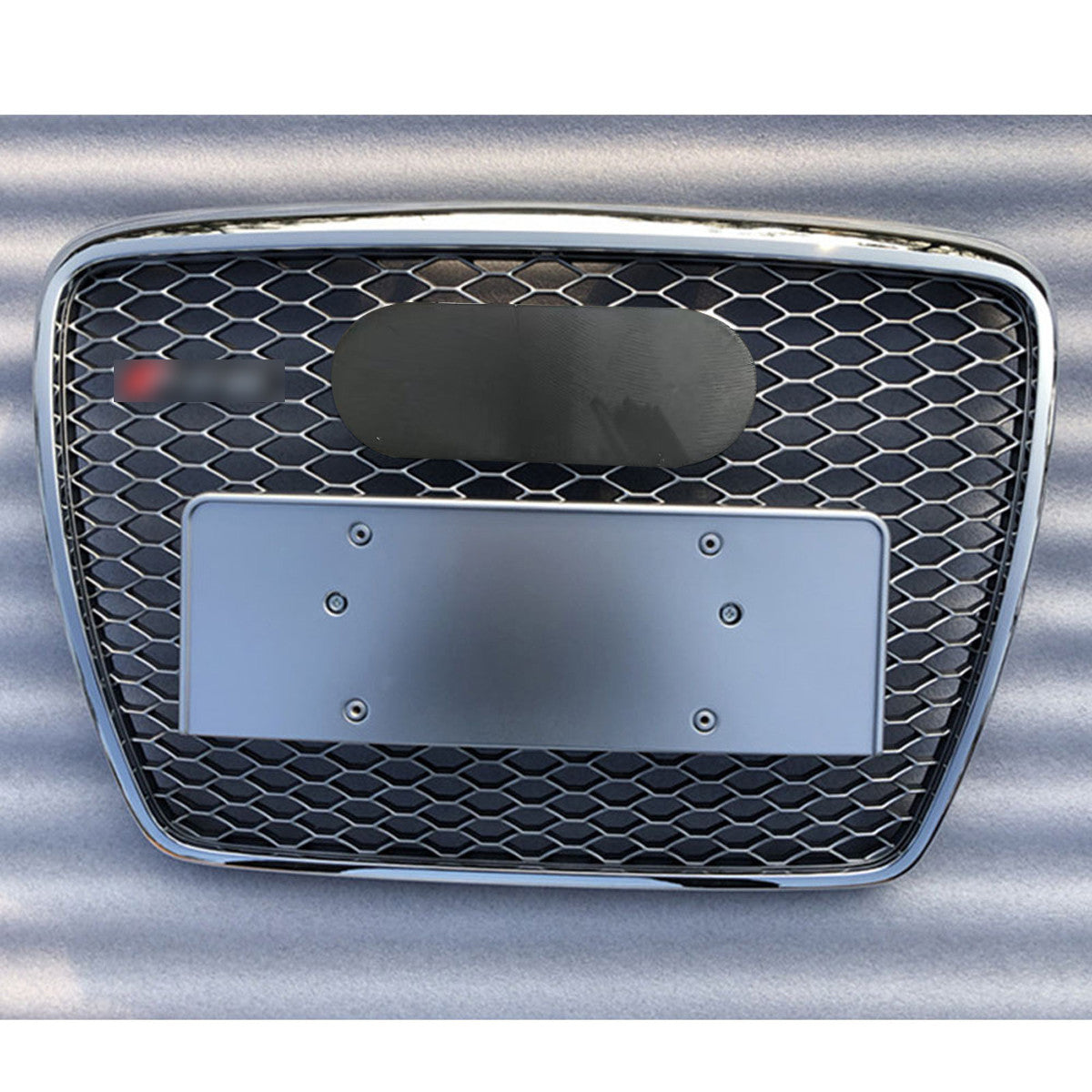 Chrome Bumper Grille Fit for A D A6 2005-2011 Honeycomb Grille with Full Chrome Body
