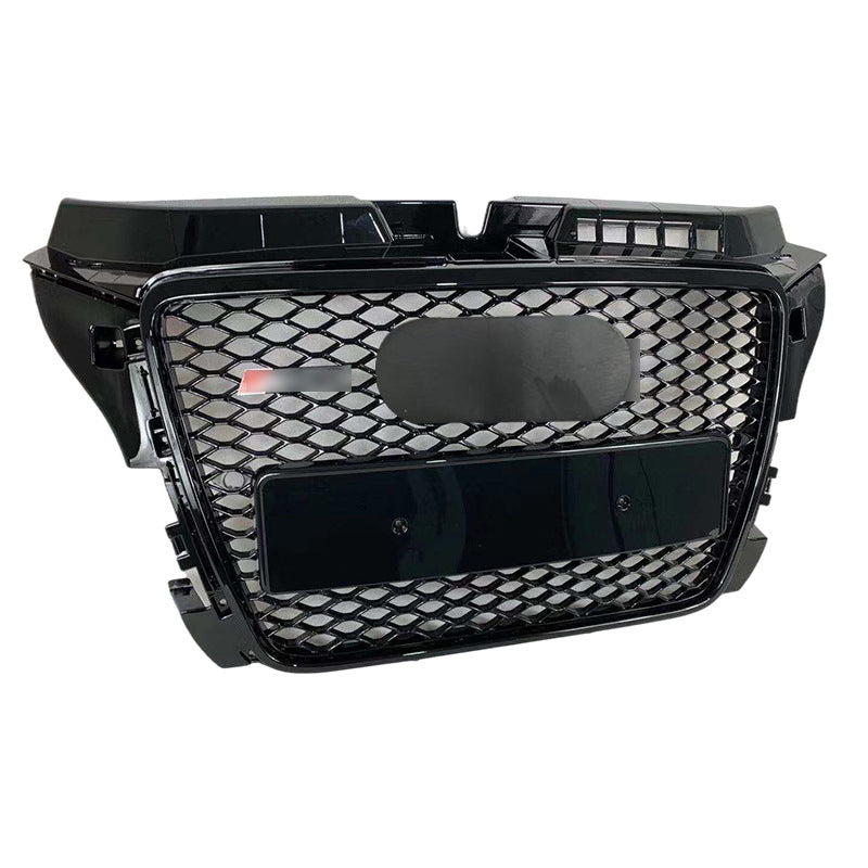 Bumper Grille Fit for 2008-2012 A3 8P Gloss Black Rs-Honeycomb Mesh Front Bumper Grille
