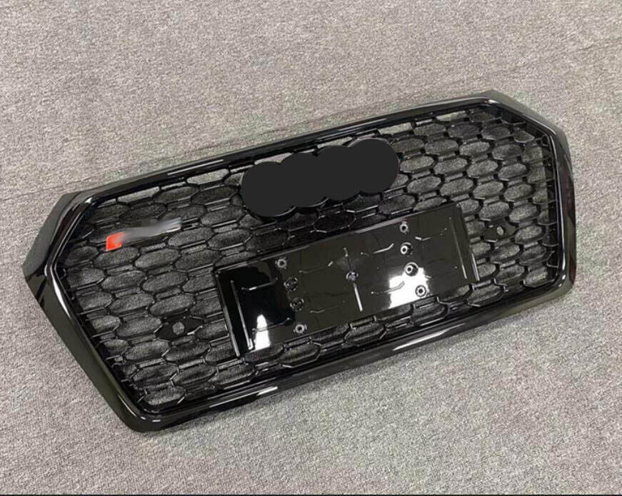 Front Bumper Grille Fit for AD Q5 RSQ5 2018 2019 2020 Mesh Honeycomb Bumper Grille Gloss Black