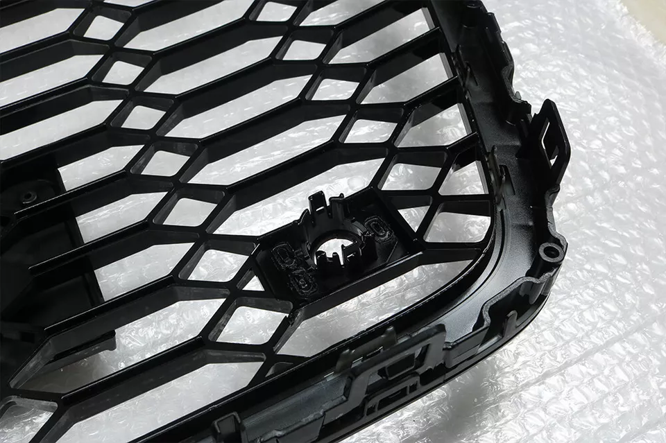 Front Bumper Grille Fit for AD A6/A6L 2019-2024 Mesh Honeycomb Grille Gloss Black