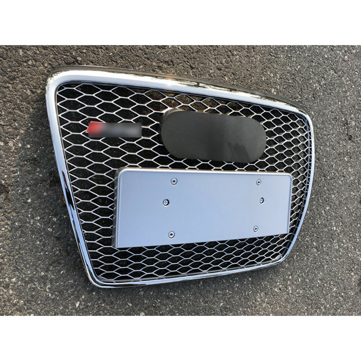 Chrome Bumper Grille Fit for A D A6 2005-2011 Honeycomb Grille with Full Chrome Body