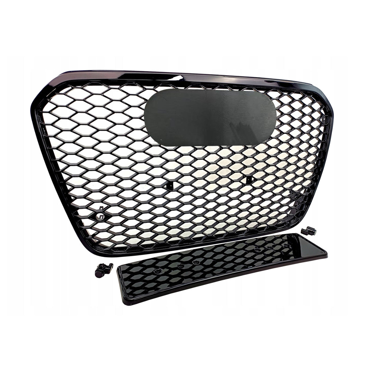 Bumper Grille Fit for A D A6 2012-2015 Honeycomb Grille with Gloss Black Body