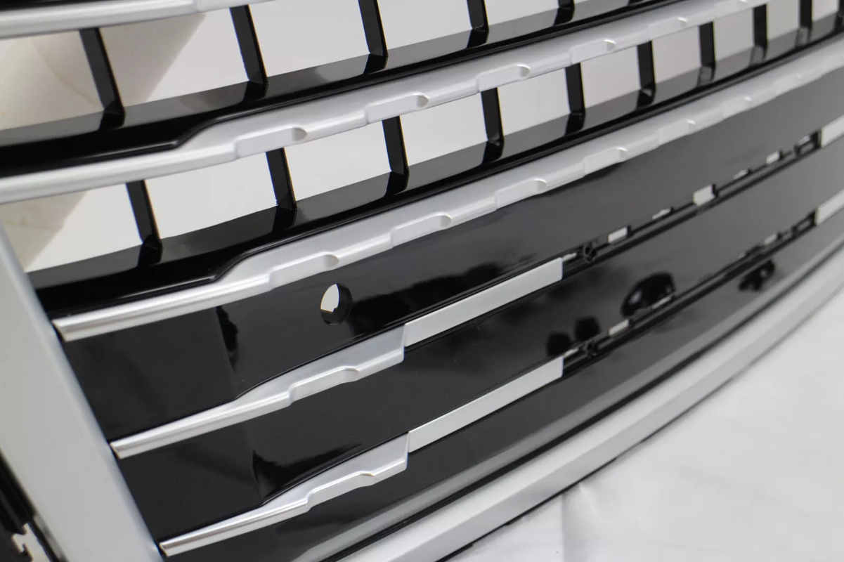 Chrome Bumper Grille Fit for 2017 2018 2019 Q7 RSQ7 Honeycomb Mesh Style Bumper Grille Gloss Black Mesh