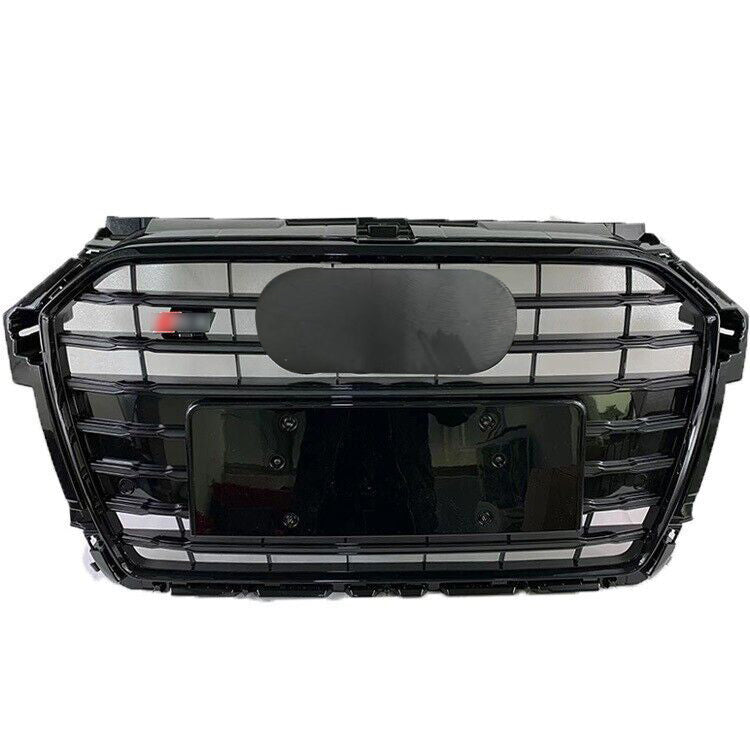 Front Bumper Grille Fit for A1 S1 2016-2018 Gloss Black Grill Bumper Grille