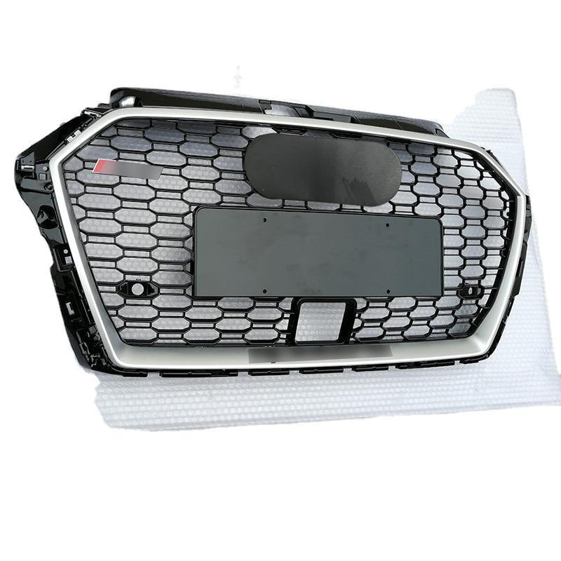 RS3 Chrome Bumper Grille Fit for 2017-2020 A3 8V S3 Mesh Honeycomb Front Bumper Grille RS3 Style