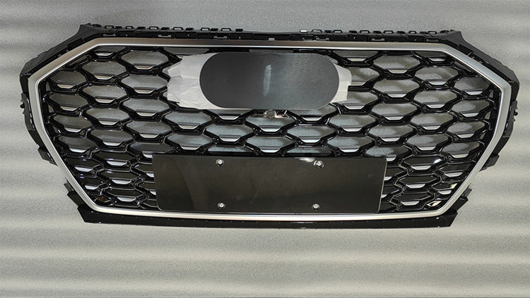 Chrome Bumper Grille Fit for AD Q5 SQ5 B9.5 2021-2022 Mesh Honeycomb Front Bumper Grille