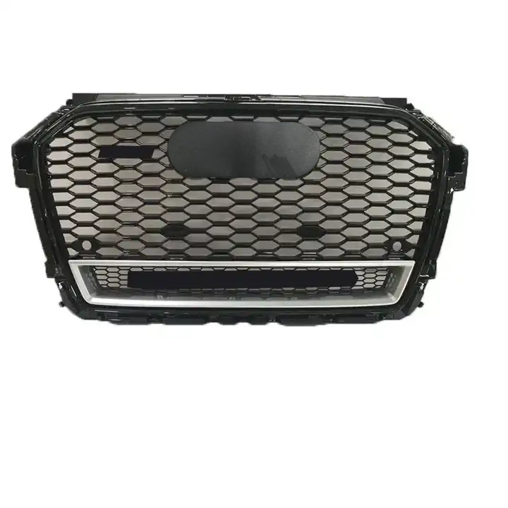 Front Bumper Grille Fit for A1 S1 2016-2018 Update to Quattro Mesh Honeycomb Bumper Grille