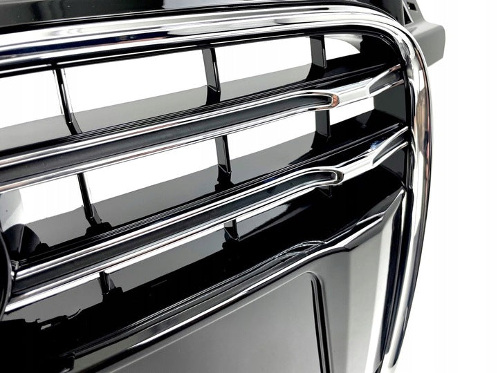 Chrome Bumper Grille Fit for AD TT TTRS 2007-2014 Grill Grille Gloss Black Body