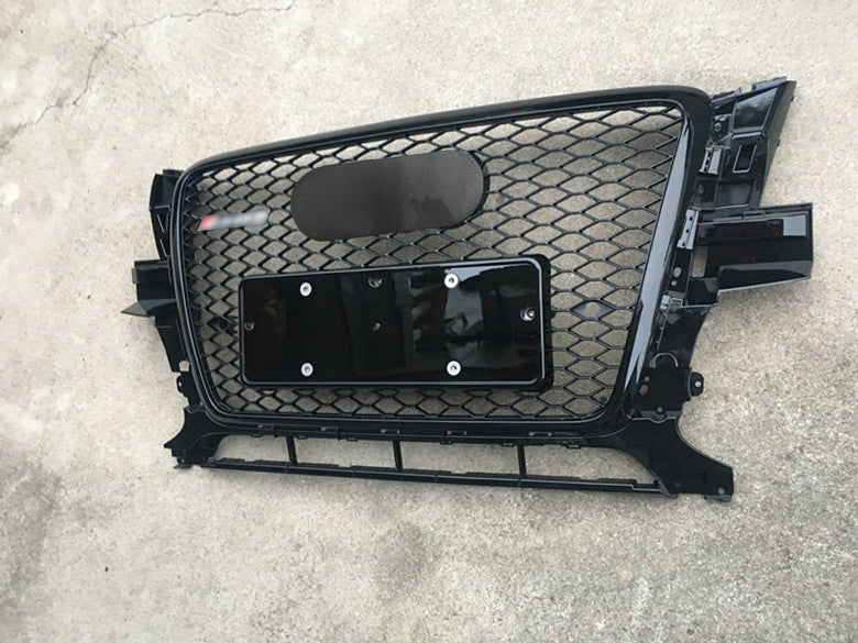 Front Bumper Grille Fit for AD Q5 RSQ5 2009-2012 Mesh Honeycomb Grille Gloss Black