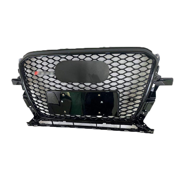 Front Bumper Grille Fit for AD Q5 RSQ5 2009-2012 Mesh Honeycomb Grille Gloss Black